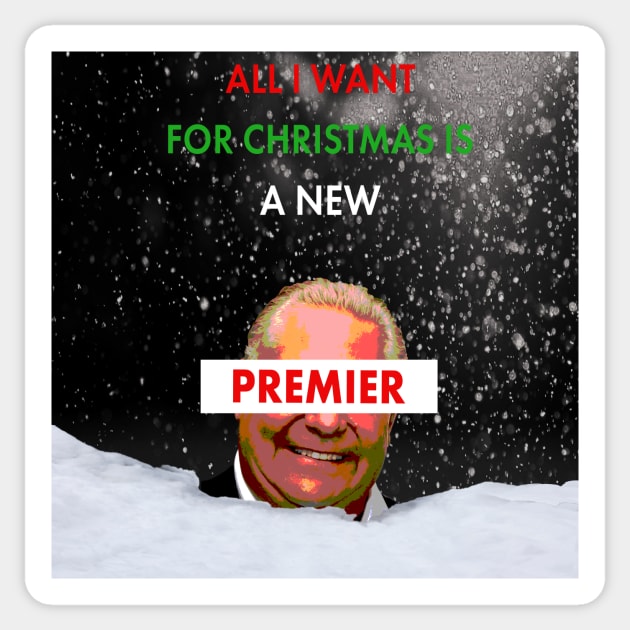 All I Want For Christmas is a New Premier Sticker by Seasonal Punk